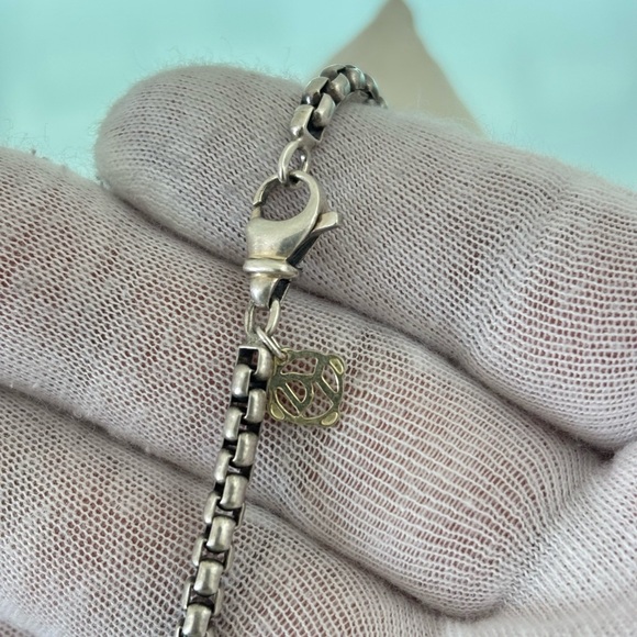 David Yurman 925 & 18k Gold Labyrinth Pendant Necklace with Diamonds 18" - Picture 6 of 11